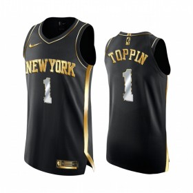 New York Knicks Trikot Obi Toppin 1 2020-21 Schwarz Golden Edition Swingman - Herren